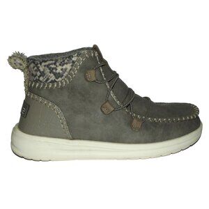 Hey Dude Eloise Boots Womens 9 Gray Lined Booties Shoes Boots